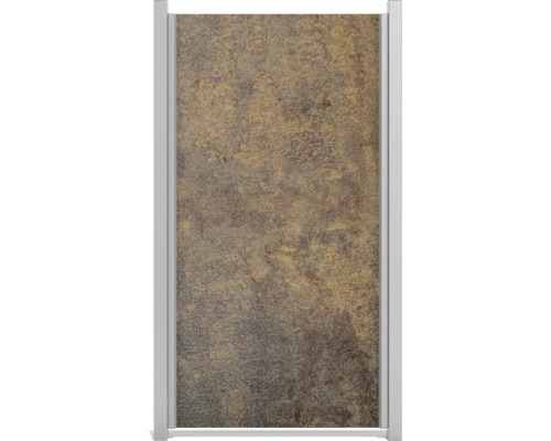 HPL Zástěna Premo Svislá Sprchová zástěna s kamenným dekorem a rámem