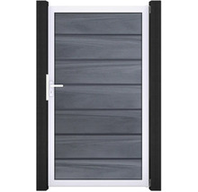 Zahradní branka s vodorovnými panely a klikou