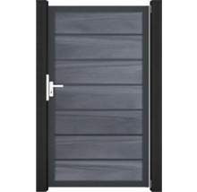 Zahradní branka s vodorovnými panely a klikou