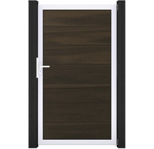 Zahradní branka s dřevěnou výplní a madlem