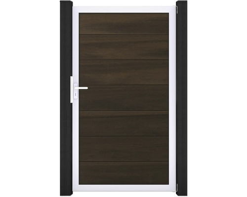 Flex Grande co-ex rám EV1 Zahradní branka s dřevěnou výplní a madlem