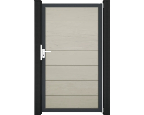 Flex Grande rám DB703 Zahradní branka s vodorovnými dřevěnými panely a klikou