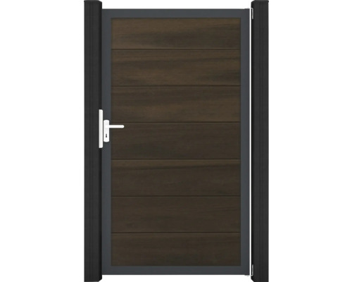 Flex Grande co-ex rám DB703 Zahradní branka s klikou a vodorovným dřevěným obložením