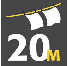 Symbol pro šňůru na prádlo o délce 20 metrů