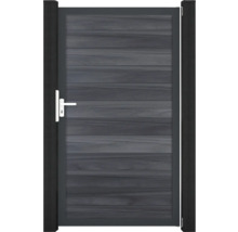 Zahradní branka s designem dřeva a klikou