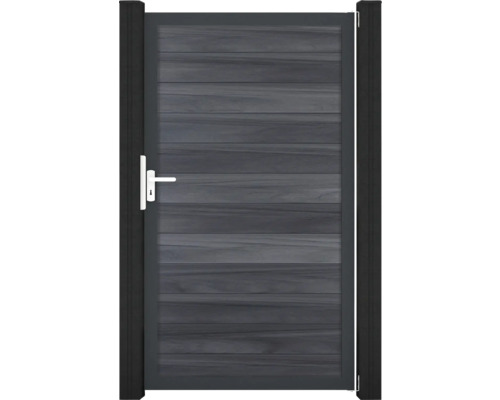 Dveře Flex Kamenný rám DB703 Zahradní branka s designem dřeva a klikou