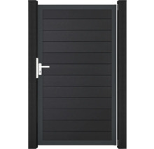 Zahradní branka s madlem a vodorovnými lamelami