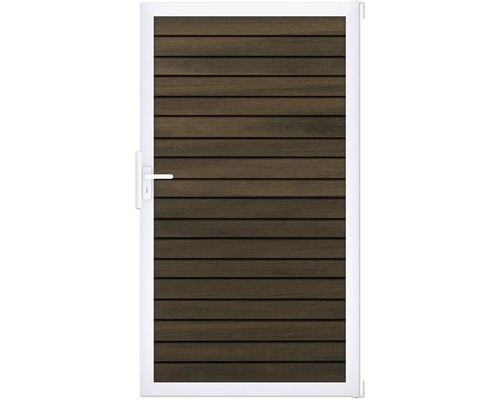 Dveře kosočtvercové rám EV1 Zahradní dveře s vodorovnými dřevěnými panely a madlem