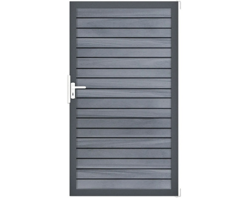 Dveře Rhombus co-ex zárubeň DB703 Hliníková zahradní branka s vodorovnými lamelami