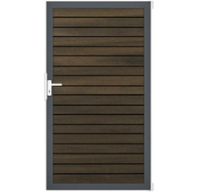 Dřevěná zahradní branka s kovovým rámem