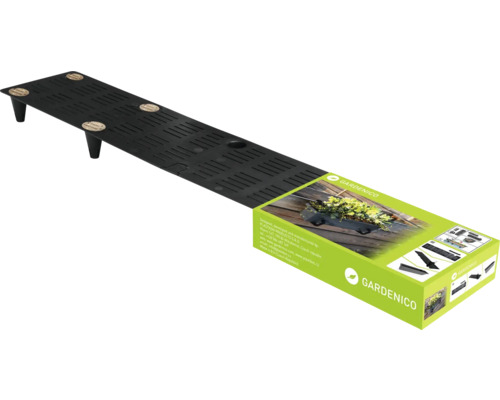 Černý stojan na květináče s obalem produktu