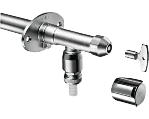 Rohový ventil s rozetou, klíčem a krytkou