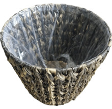 Květináč z pleteného materiálu s plastovou vložkou