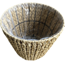 Koš polyratanový Lafiora Wicker Ø 35 x 30 cm přírodní