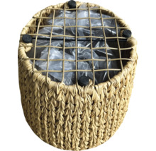 Koš polyratanový Lafiora Wicker Ø 35 x 30 cm přírodní
