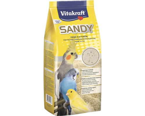 Balení písku pro ptáky Vitakraft Sandy s obrázkem andulek