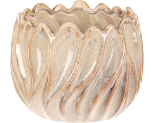Obal na květináč keramický Ø 16 x 12 cm béžový