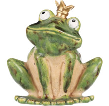 Dekorativní figurka žabího krále s korunou