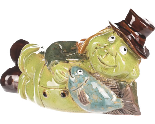 Zahradní figurka keramický vodník ležící 9 x 22 x 17 cm