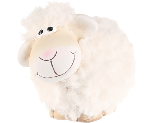 Dekorace ovečka keramická 8 x 9 x 6 cm Dekorativní figurka ovečky na Velikonoce