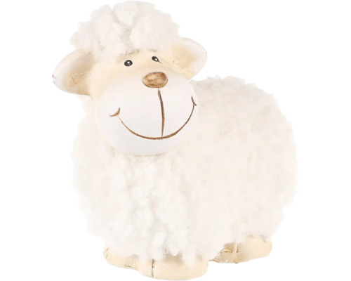 Dekorace ovečka keramická 11 x 11 x 7 cm Dekorativní bílá figurka ovce