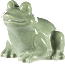 Keramická žába jako zahradní dekorace