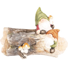 Dekorativní květináč se skřítky a houbami do zahrady