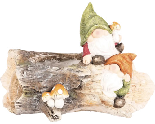 Dekorativní květináč se skřítky a houbami do zahrady