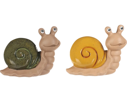 Dvě dekorativní figurky šneků do zahrady