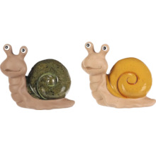 Dvě figurky šneků pro zahradní dekorace