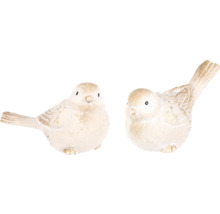 Dvě dekorativní ozdobné figurky ve tvaru ptáka