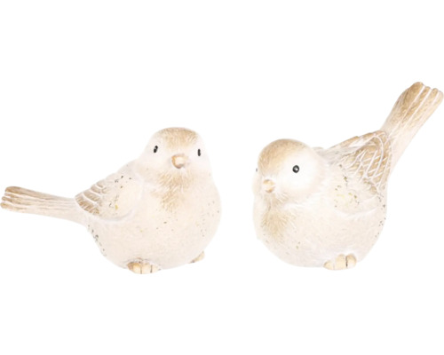 Dvě dekorativní ozdobné figurky ve tvaru ptáka