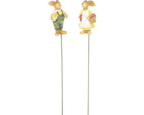 Dekorativní figurky zajíčků do zahrady, pár