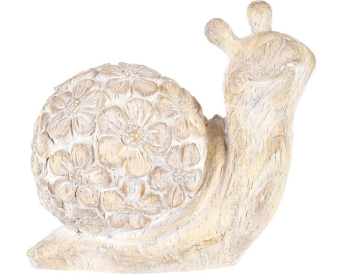 Šnek polyresinový 12 x 22 x 20 cm vzor květu