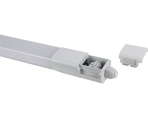 LED svítidlo do vlhkého prostředí s otevřenou připojovací krabicí a montážním materiálem