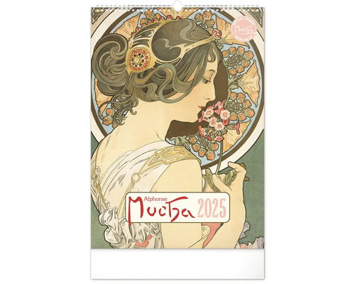 Nástěnný kalendář Alfons Mucha 2025