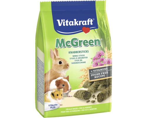 Balení pamlsků pro hlodavce Vitakraft McGreen s vitamíny a recepturou bez cukru
