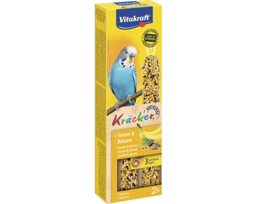Tyčinka Vitakraft Kräcker pro andulky, se sezamem a banánem