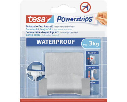 Tesa Powerstrips voděodolný dvojitý háček do maximálně 3 kilogramů