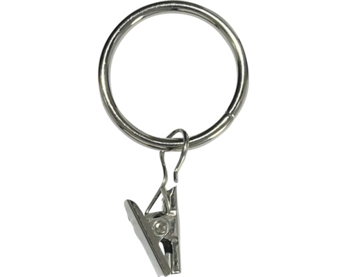 Kroužek na záclony s klipem pro upevnění záclon