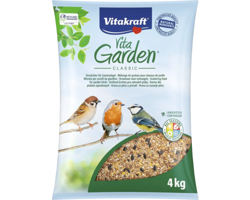 Vita Garden zimní směs 4kg Vitakraft Vita Garden smíšené krmivo pro zahradní ptáky, 4 kg