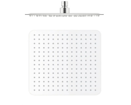 Čtvercová sprchová hlavice z kovu a plastu