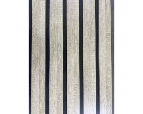 Akustický panel 2650x450x20 mm dub sonoma, lamela 69 mm Akustický panel s dřevěným dekorem pro design stěn a stropů