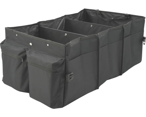 Organizér do kufru auta COMPASS 690 x 290 x 410 mm, 80l POCKET MASTER, třídílný Skládací box s přihrádkami a bočními kapsami