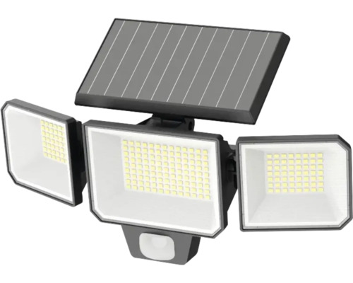 Solární lampa se třemi LED reflektory a pohybovým senzorem