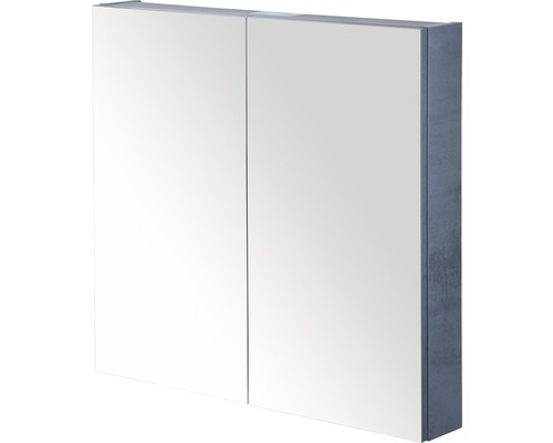 Zrcadlová skříňka Sanox 70 x 13 x 65 cm beton antracitově šedá 2 dvířka