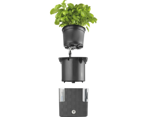 Samozavlažovací systém pro rostliny s ukazatelem hladiny vody