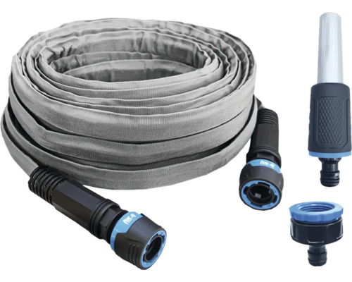 Flexibilní zahradní hadice s tryskou a spojkami