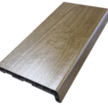 Parapet na míru PVC vnitřní s nosem Walnuss Kolonial 4363062 17/40x150 mm, délka na přání 500-5000 mm