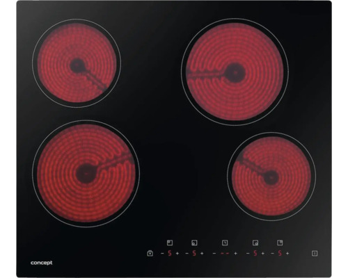 Sklokeramická varná deska se čtyřmi varnými zónami